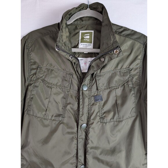 G-Star RAW Cargo Line Jacket Men’s M Olive Green Lightweight Military Utility - Picture 4 of 8